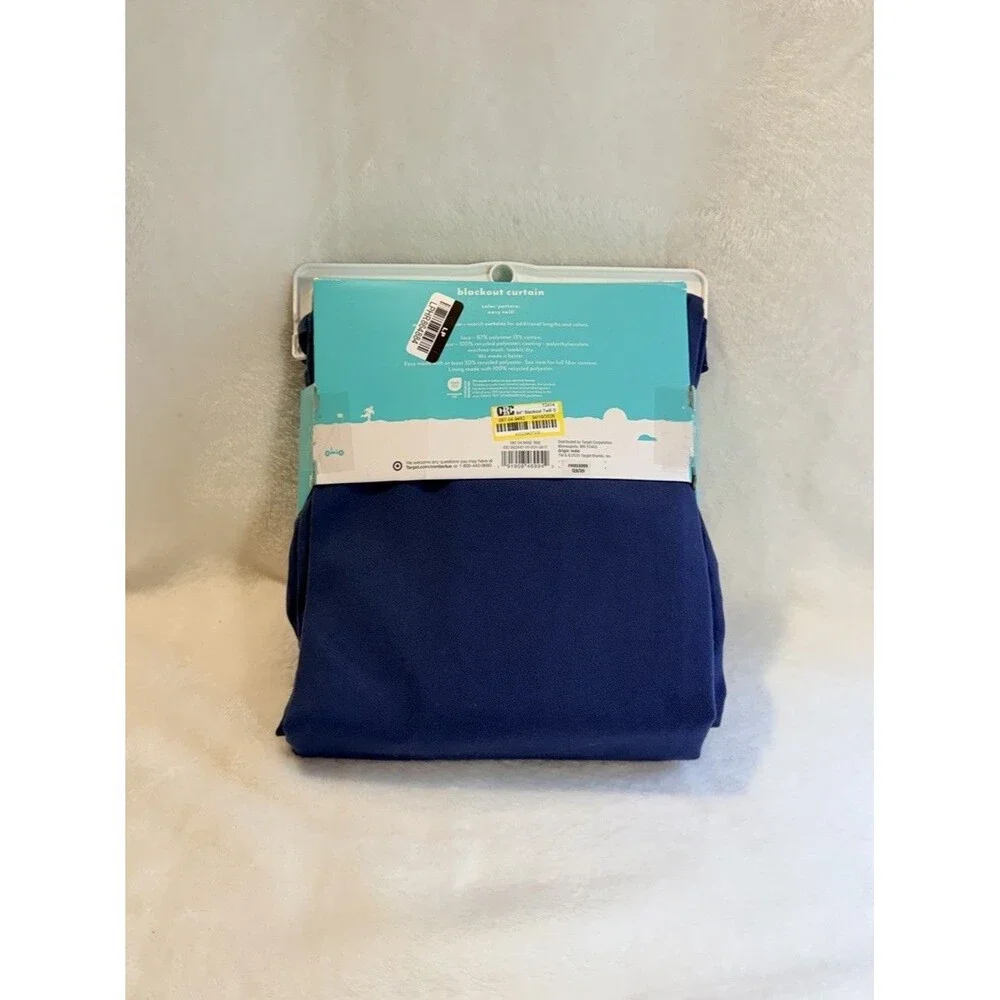 Pillowfort™ Blackout Twill Solid Kids Window Curtain Panel Navy 42